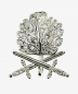 Preview: Oak Leaves with Swords and Diamonds in Silver